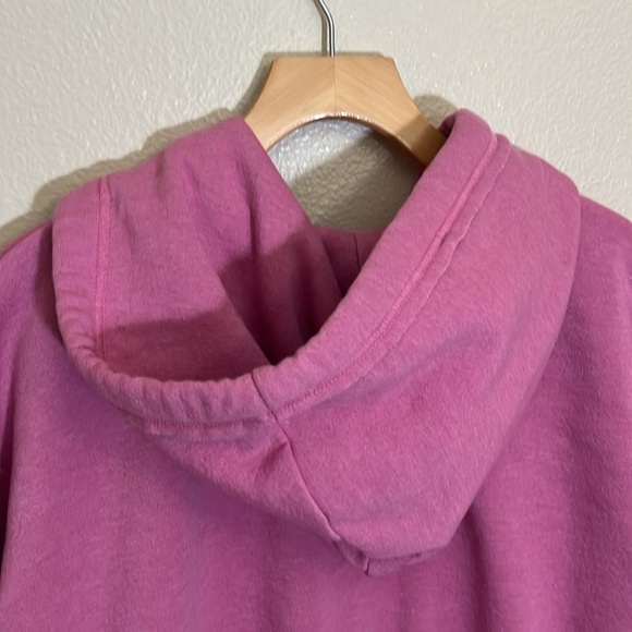 Hurley Pink Zip Up Hoodie Sweatshirt with Floral Patch - Picture 6 of 9